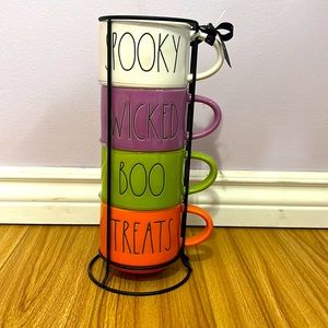 Rae Dunn Halloween stacking mugs